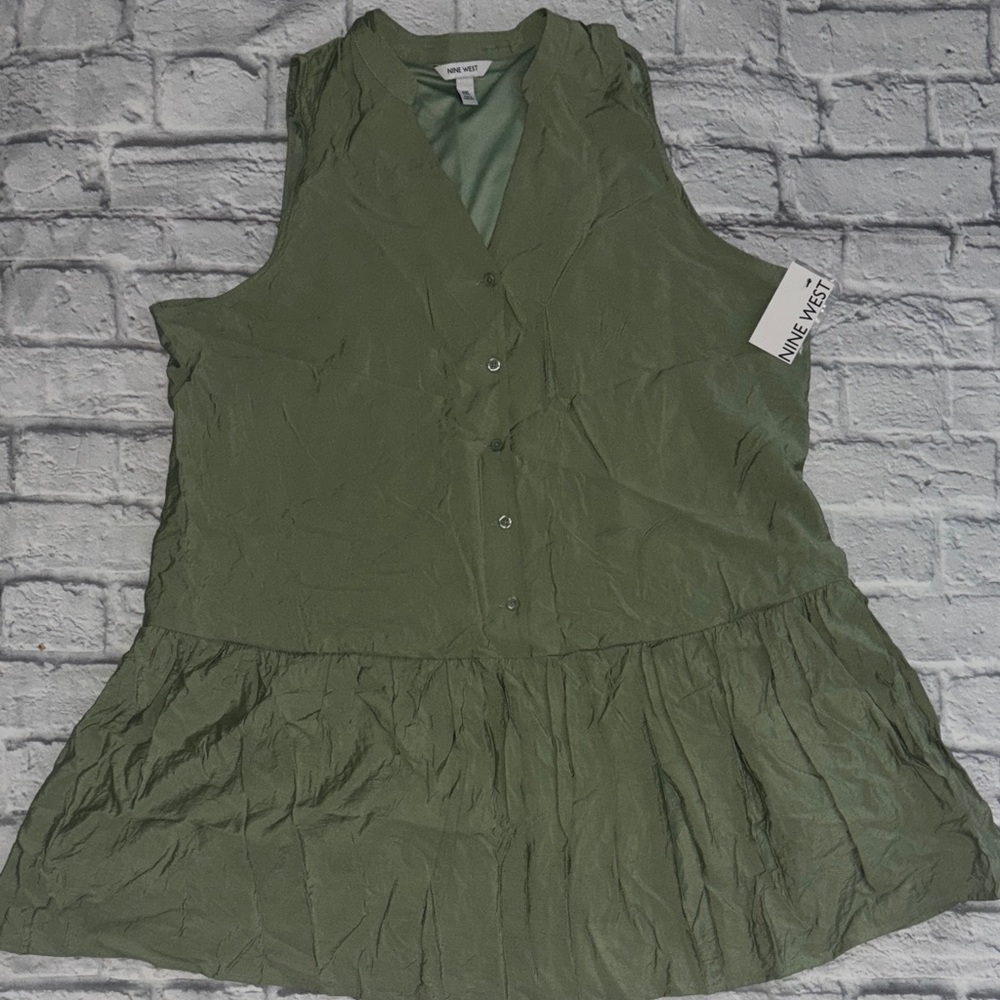 Nine West Forest Green Sleeveless Dress